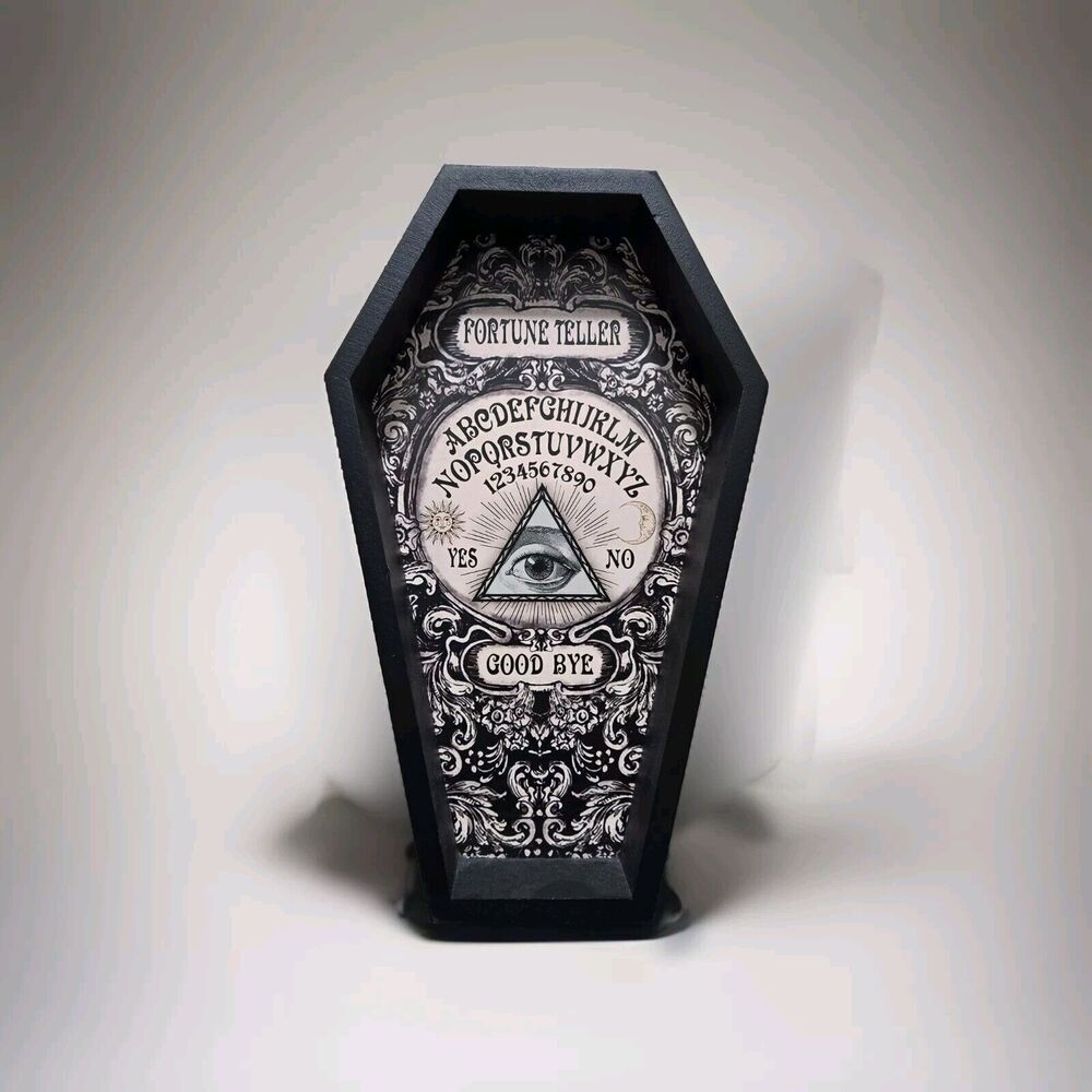 Coffin Box/Tray Ouija Halloween Decor 10.5 "